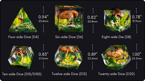 Whisky Liquid Core Resin Dice Set