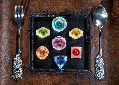Frosted Rainbow Gummy Dice