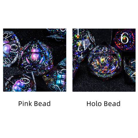 URWizards D&D The Galaxy Resin Engraved Dice Set Tarot Style - Urwizards