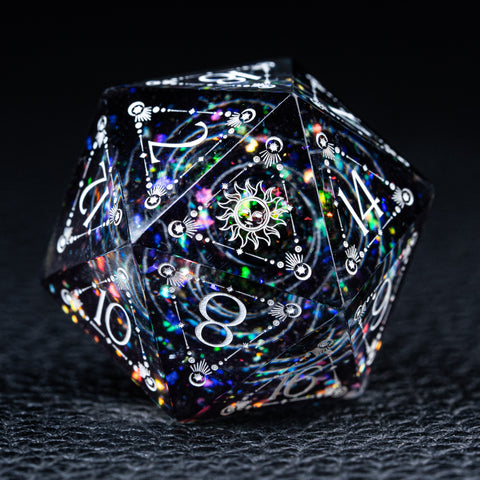 URWizards D&D The Galaxy Resin Engraved Dice Set Tarot Style - Urwizards