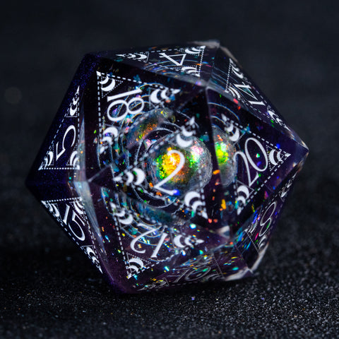 URWizards D&D The Galaxy Resin Engraved Dice Set Astrology Style - Urwizards
