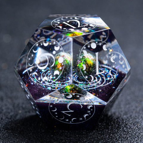 URWizards D&D The Galaxy Resin Engraved Dice Set Astrology Style - Urwizards