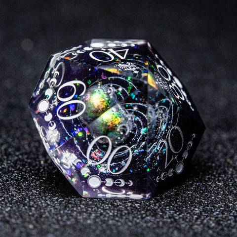 URWizards D&D The Galaxy Resin Engraved Dice Set Astrology Style - Urwizards