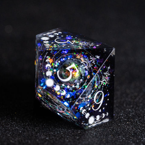URWizards D&D The Galaxy Resin Engraved Dice Set Astrology Style - Urwizards