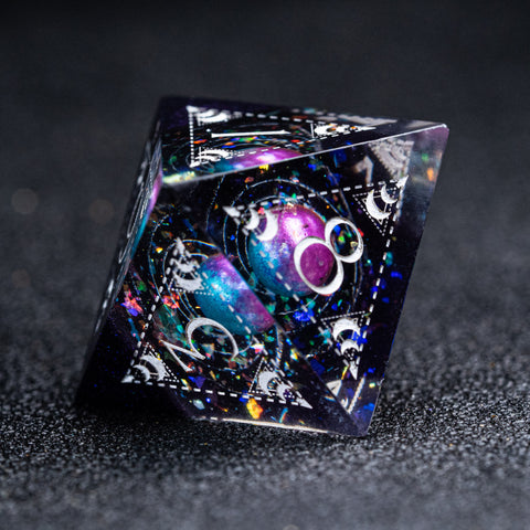 URWizards D&D The Galaxy Resin Engraved Dice Set Astrology Style - Urwizards