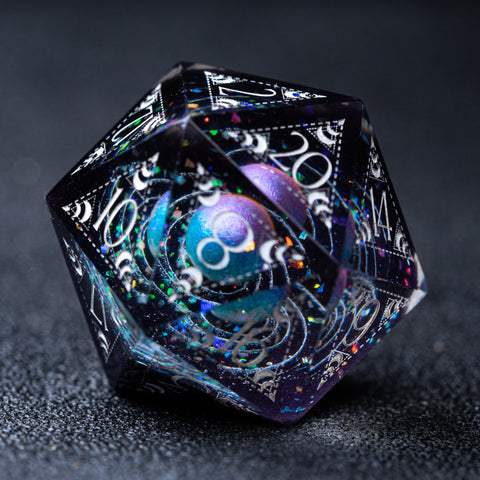 URWizards D&D The Galaxy Resin Engraved Dice Set Astrology Style - Urwizards