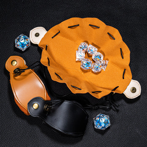 Leather Dice Bag - soft tray - Urwizards