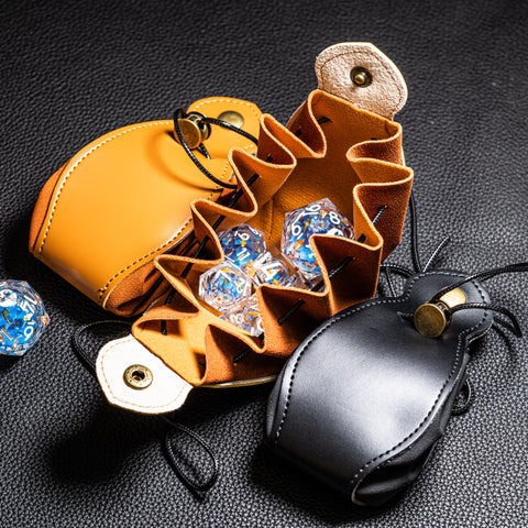 Leather Dice Bag - soft tray - Urwizards