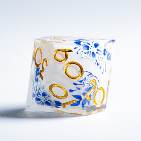 Inner-dice Handmade Sharp Edge Resin Dice Set -Porcelain- - Urwizards
