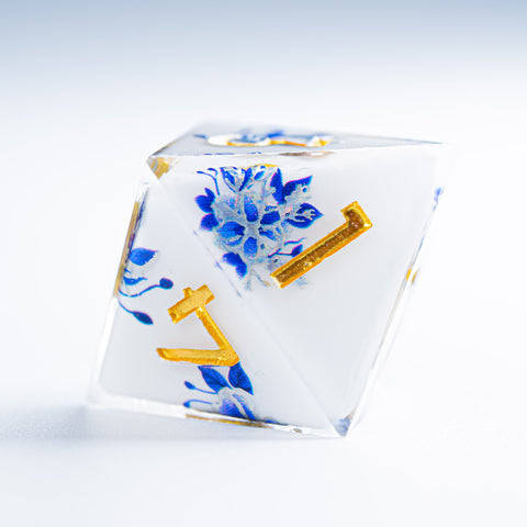 Inner-dice Handmade Sharp Edge Resin Dice Set -Porcelain- - Urwizards