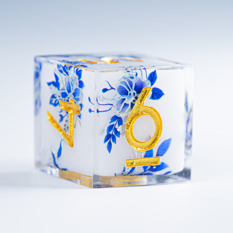 Inner-dice Handmade Sharp Edge Resin Dice Set -Porcelain- - Urwizards