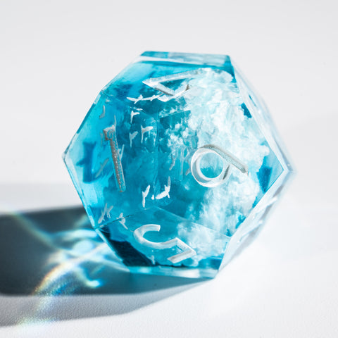 Inner-dice Handmade Sharp Edge Resin Dice Set -Blue Sky- - Urwizards