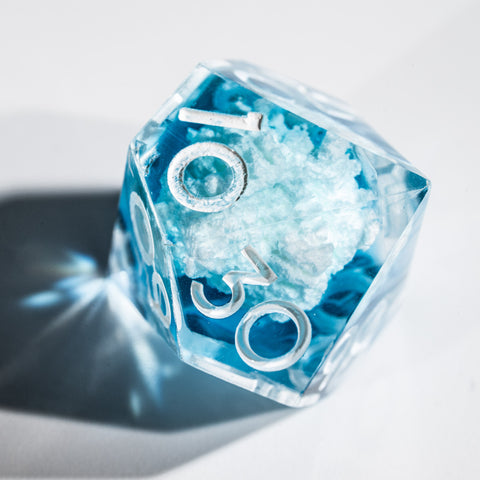 Inner-dice Handmade Sharp Edge Resin Dice Set -Blue Sky- - Urwizards