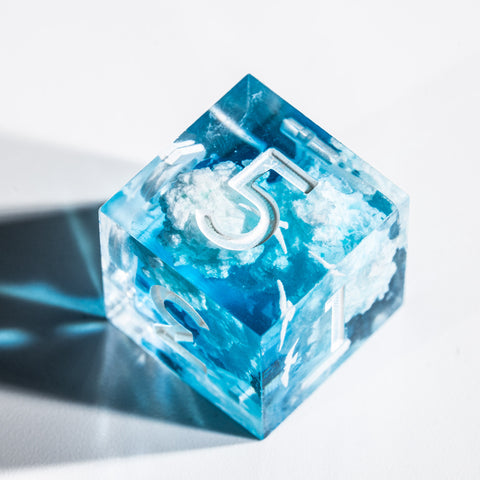 Inner-dice Handmade Sharp Edge Resin Dice Set -Blue Sky- - Urwizards