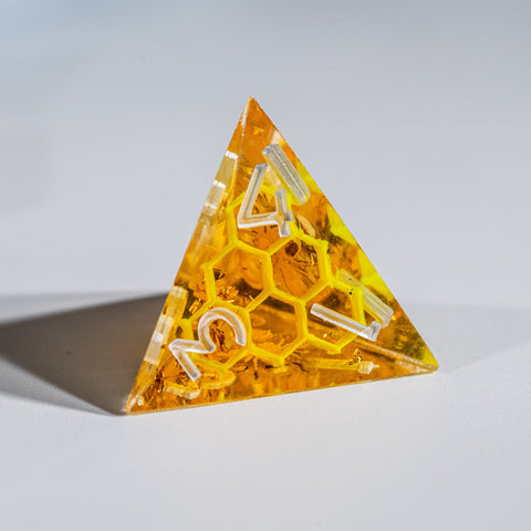 Inner-dice Handmade Sharp Edge Resin Dice Set -Sweet Honey- - Urwizards
