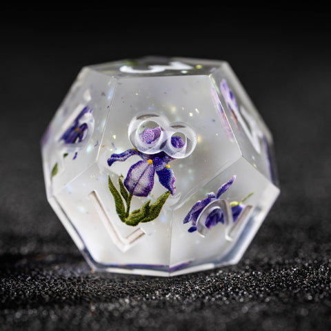 URWizards Inner-dice Handmade Sharp Edge Resin Dice Set -Iris- - Urwizards