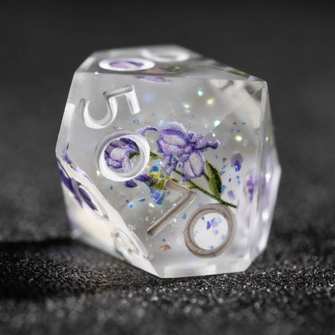URWizards Inner-dice Handmade Sharp Edge Resin Dice Set -Iris- - Urwizards