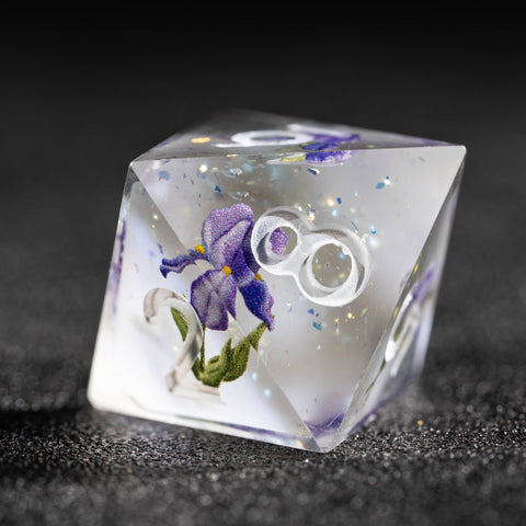 URWizards Inner-dice Handmade Sharp Edge Resin Dice Set -Iris- - Urwizards