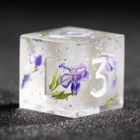 URWizards Inner-dice Handmade Sharp Edge Resin Dice Set -Iris- - Urwizards