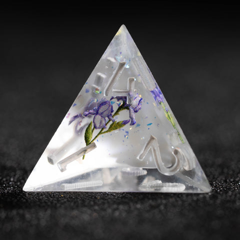 URWizards Inner-dice Handmade Sharp Edge Resin Dice Set -Iris- - Urwizards