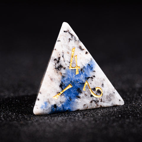 URWizards D&D K2 Jasper Gemstone Engraved Dice Set - Urwizards