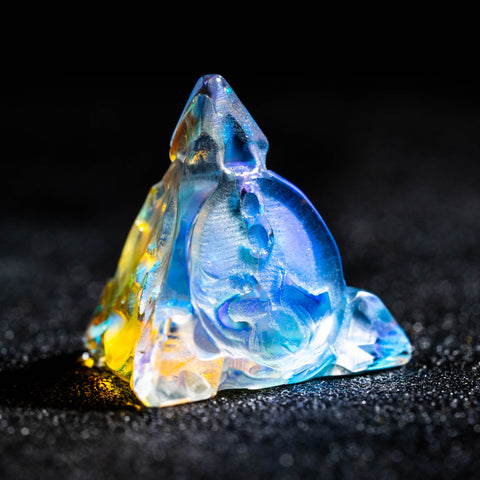 URWizards D&D CNC Carving Dwarf Dichroic Prism Glass Dice Set - Urwizards