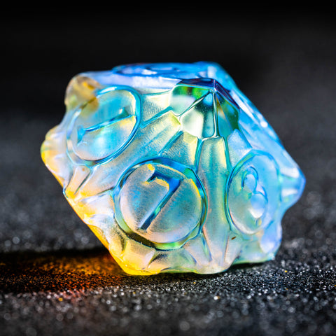 URWizards D&D CNC Carving Dwarf Dichroic Prism Glass Dice Set - Urwizards