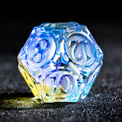 URWizards D&D CNC Carving Dwarf Dichroic Prism Glass Dice Set - Urwizards