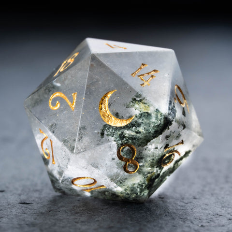 URWizards D&D Phantom Quartz Gemstone Engraved Dice Set(Limited edition)