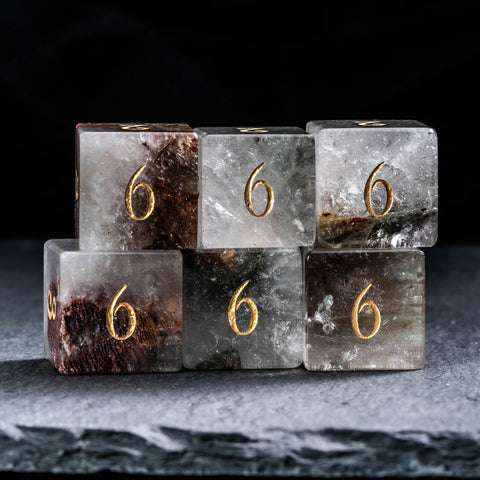 URWizards D&D Phantom Quartz Gemstone Engraved Dice Set(Limited edition)