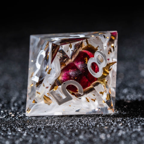 URWizards D&D Rose Flower Resin Engraved Dice Set - Urwizards