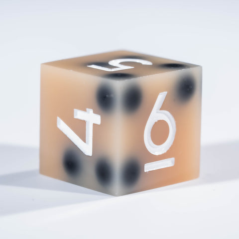 Handmade Sharp Edge Resin Dice Set -Bubble Tea- - Urwizards