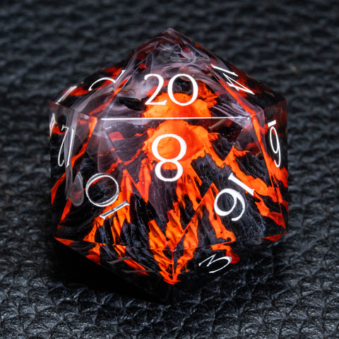 URWizards D&D Resin Engraved Dice Set Mysterious Realm - Death Volcano - Urwizards
