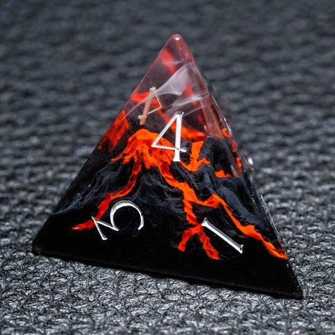 URWizards D&D Resin Engraved Dice Set Mysterious Realm - Death Volcano - Urwizards