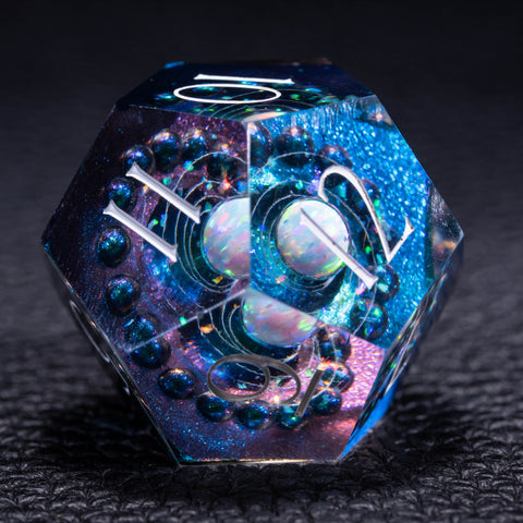 URWizards D&D Resin Engraved Dice Set The Galaxy Opal - Urwizards