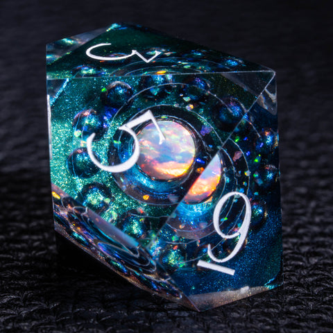 URWizards D&D Resin Engraved Dice Set The Galaxy Opal - Urwizards