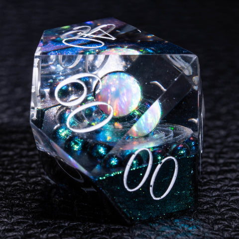 URWizards D&D Resin Engraved Dice Set The Galaxy Opal - Urwizards