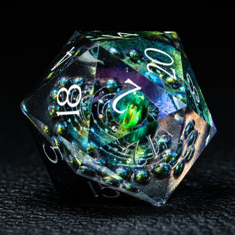URWizards D&D Resin Engraved Dice Set The Galaxy Opal - Urwizards