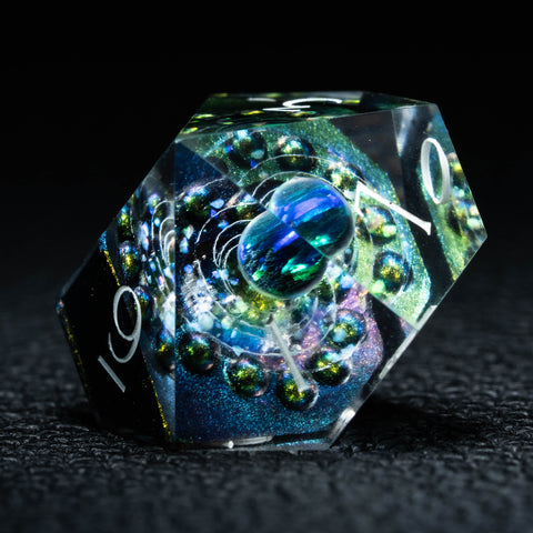 URWizards D&D Resin Engraved Dice Set The Galaxy Opal - Urwizards