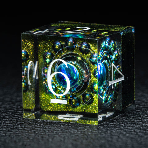 URWizards D&D Resin Engraved Dice Set The Galaxy Opal - Urwizards