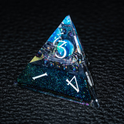URWizards D&D Resin Engraved Dice Set The Galaxy Opal - Urwizards