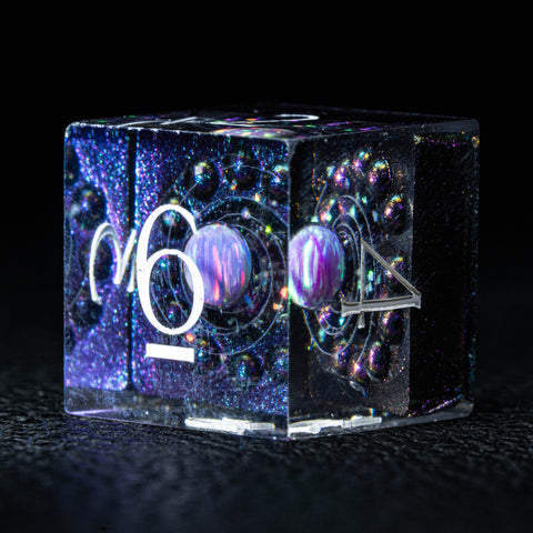 URWizards D&D Resin Engraved Dice Set The Galaxy Opal - Urwizards