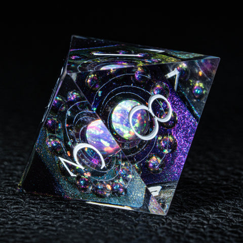 URWizards D&D Resin Engraved Dice Set The Galaxy Opal - Urwizards