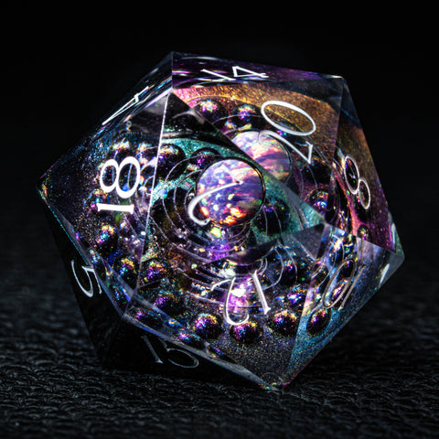 URWizards D&D Resin Engraved Dice Set The Galaxy Opal - Urwizards