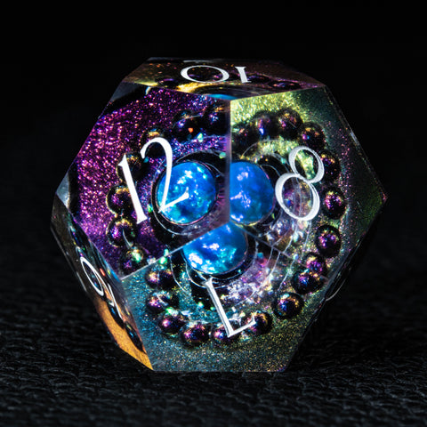 URWizards D&D Resin Engraved Dice Set The Galaxy Opal - Urwizards