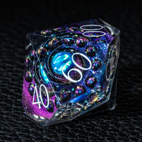 URWizards D&D Resin Engraved Dice Set The Galaxy Opal - Urwizards