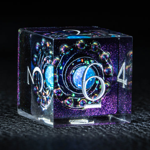 URWizards D&D Resin Engraved Dice Set The Galaxy Opal - Urwizards