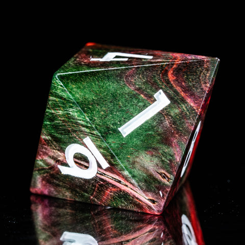 URWizards D&D Stabilized Wood Dice Set Flame - Urwizards