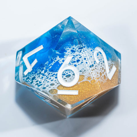 URWizards Inner-dice Handmade Sharp Edge Resin Dice Set -Sandy Beach- - Urwizards