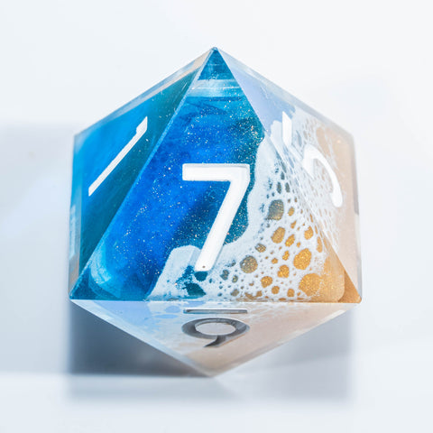 URWizards Inner-dice Handmade Sharp Edge Resin Dice Set -Sandy Beach- - Urwizards